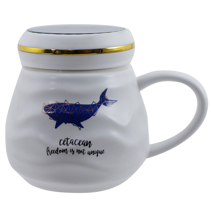 COLLECTIBLE & COFFEE CERAMIC MUG WITH OCEAN CREATURES PRINT