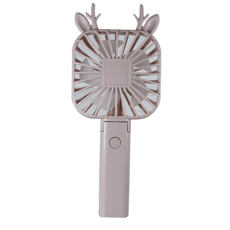 HAND-HELD RECHARGEABLE USB FAN WITH STAND ( DEER)