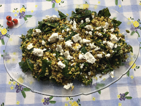 spicy kale tabouleh