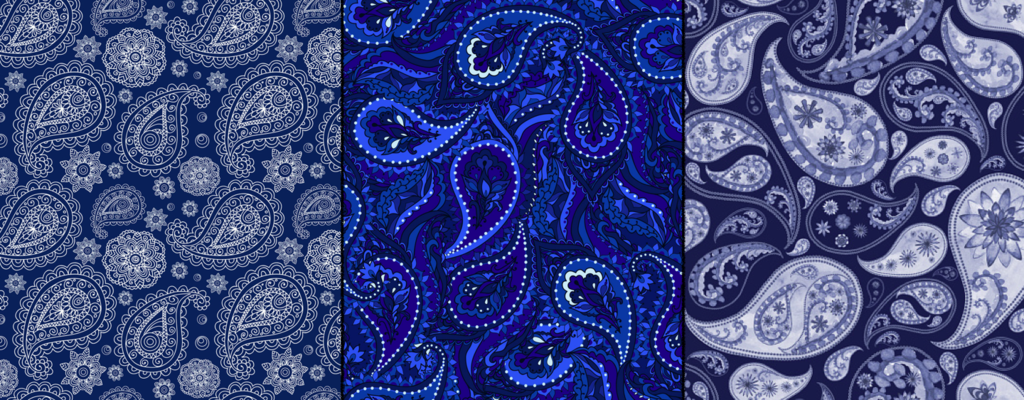 paisley blau