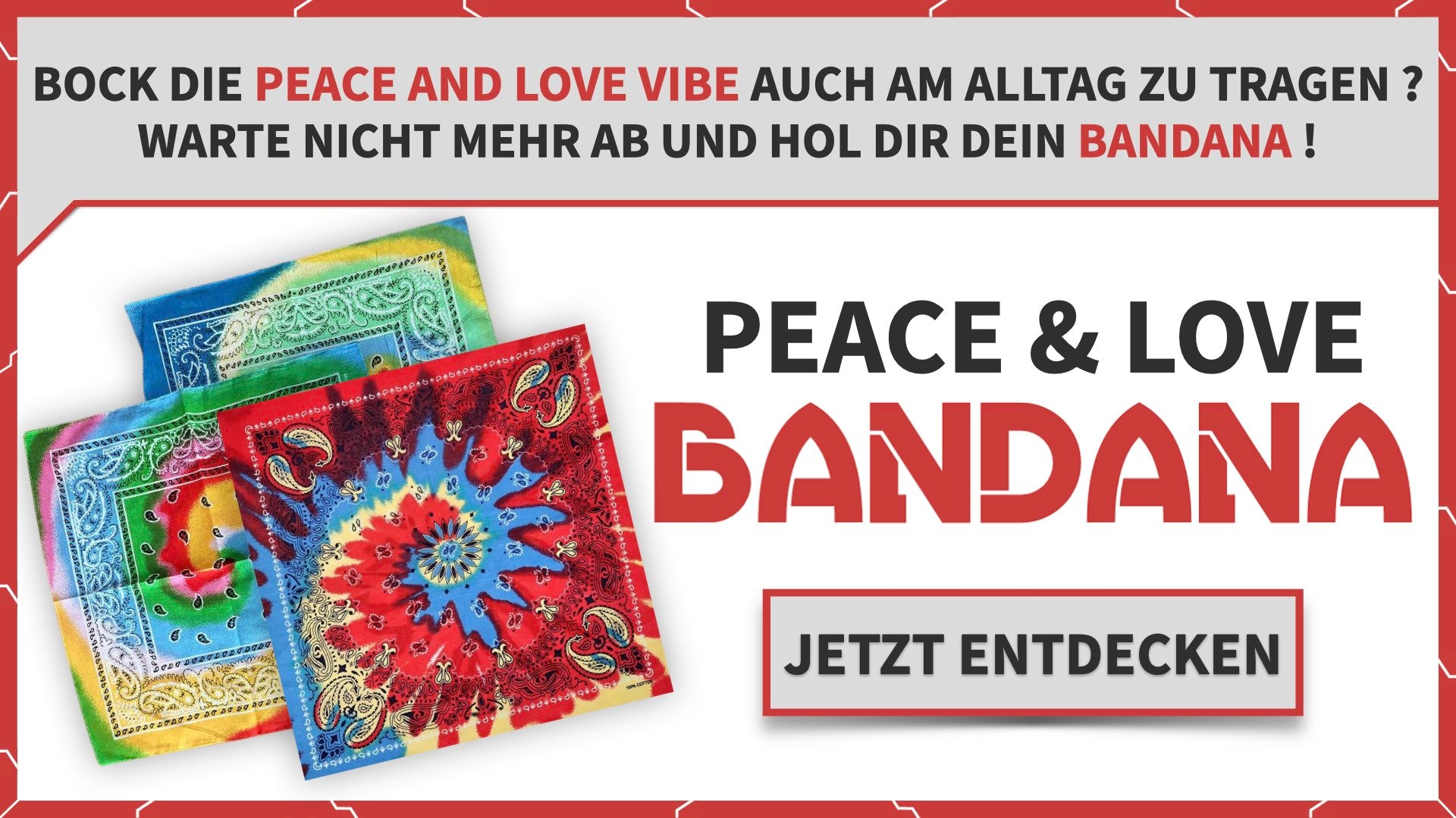 Peace and Love Bandana