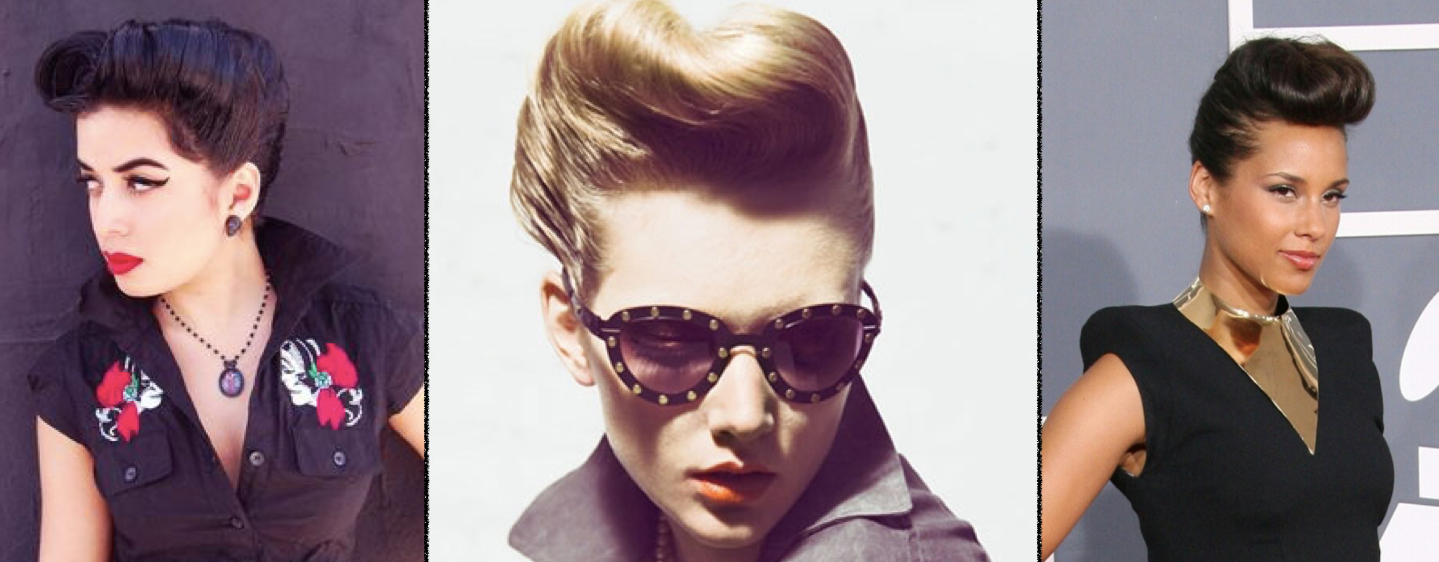 pompadour frisur frauen