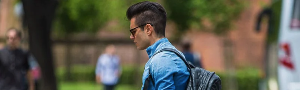 rockabilly pompadour haircut -männer frisur