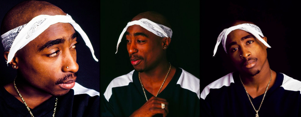 Tupac mit weiß Bandana