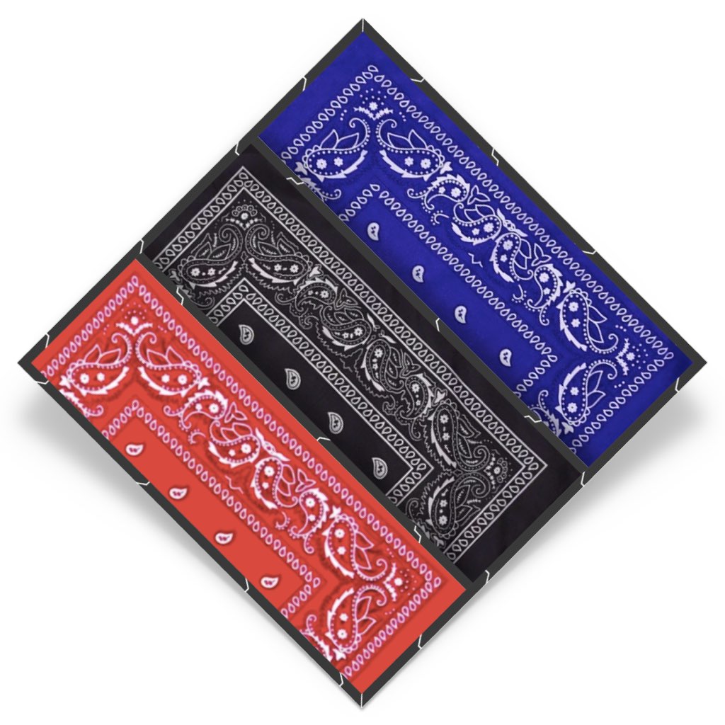 Bandana Set Bloods And Crips King Bandana