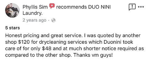 duonini dry cleaning review