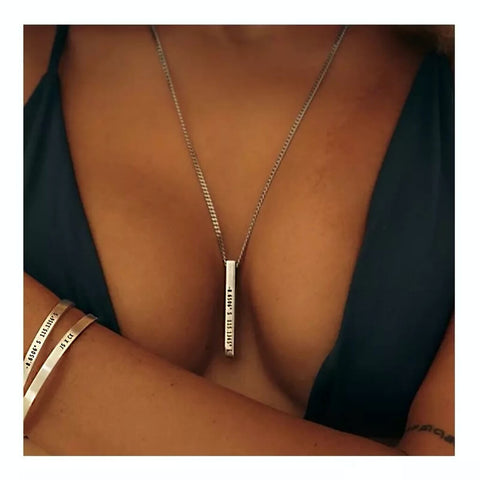 Bar name necklace from OurCoordinates - Santaland