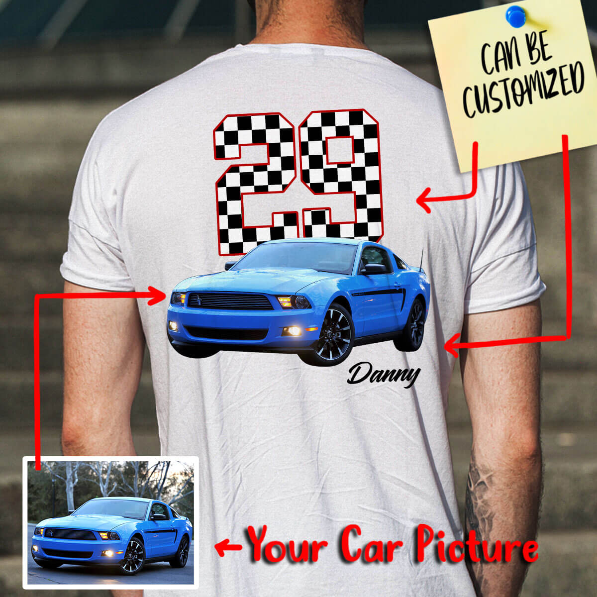Mustang Art Graphic - Collection Art And StreetKars Customized Fa T-shirt - Mustang