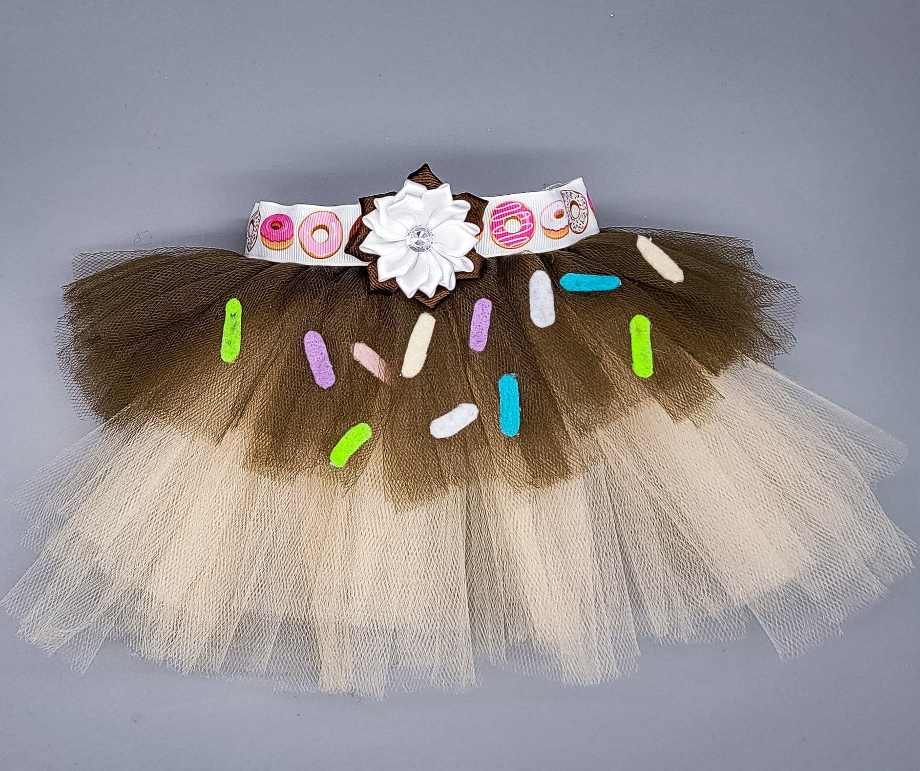 Chocolate Donut Tutu- Beige with Brown Icing – Fab Frenchie & Furiends (FFF)