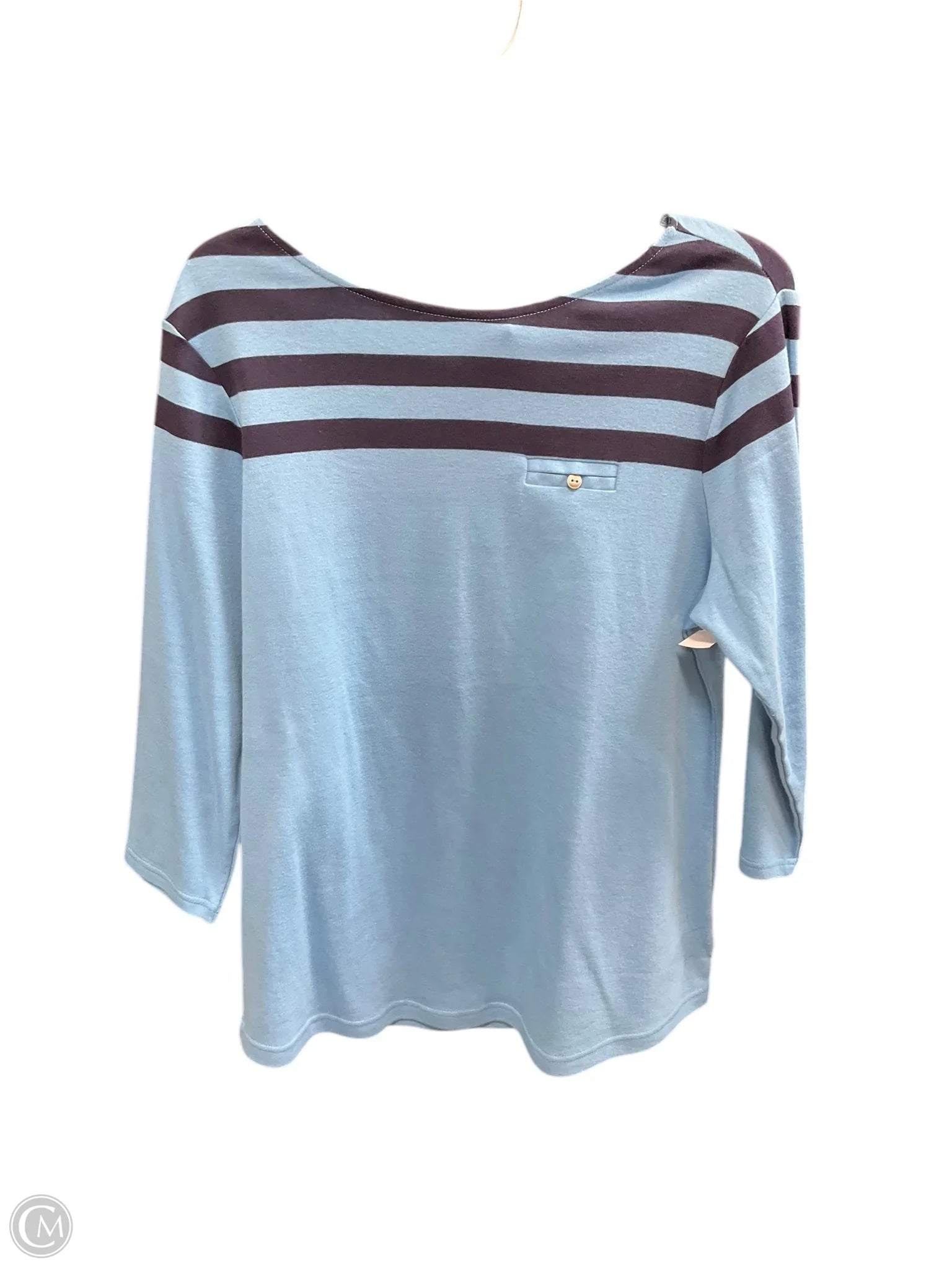 Top Long Sleeve By Croft And Barrow In Striped Pattern, Size: Xl