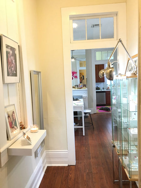 New Orleans studio in shotgun home of jewelry designer Katy Beh