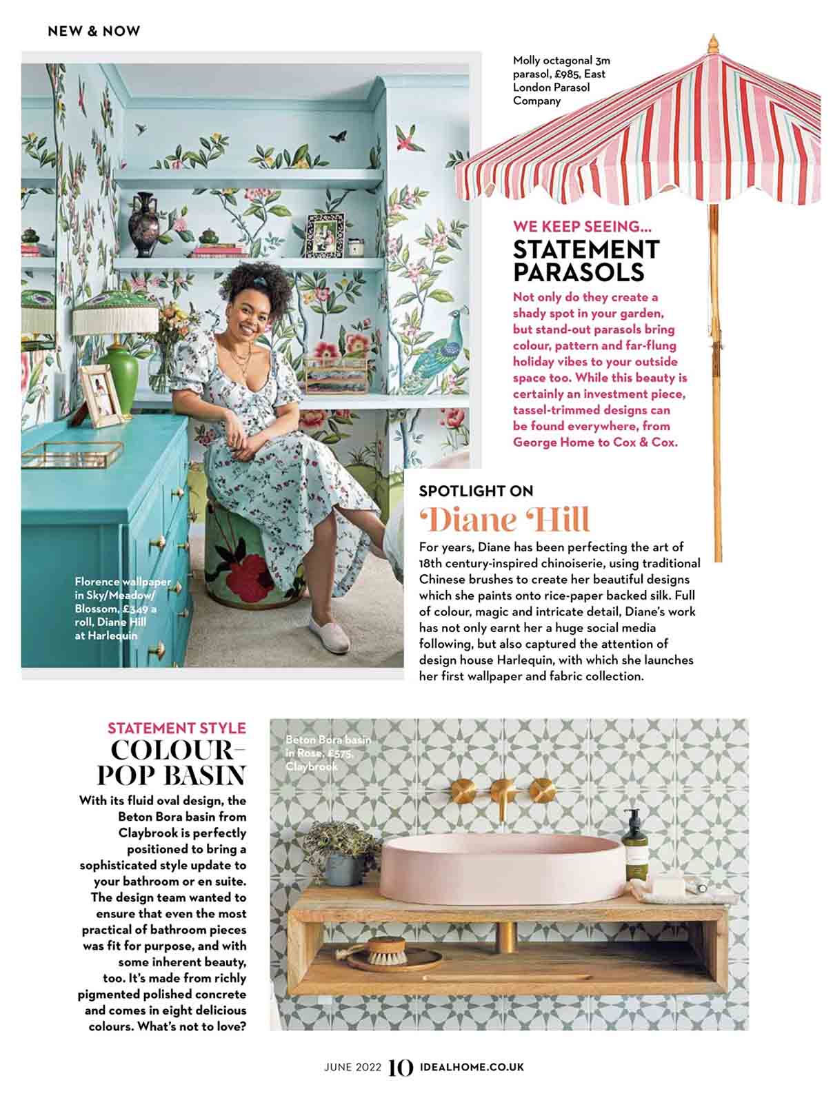 Ideal home Diane Hill magazine feature 
