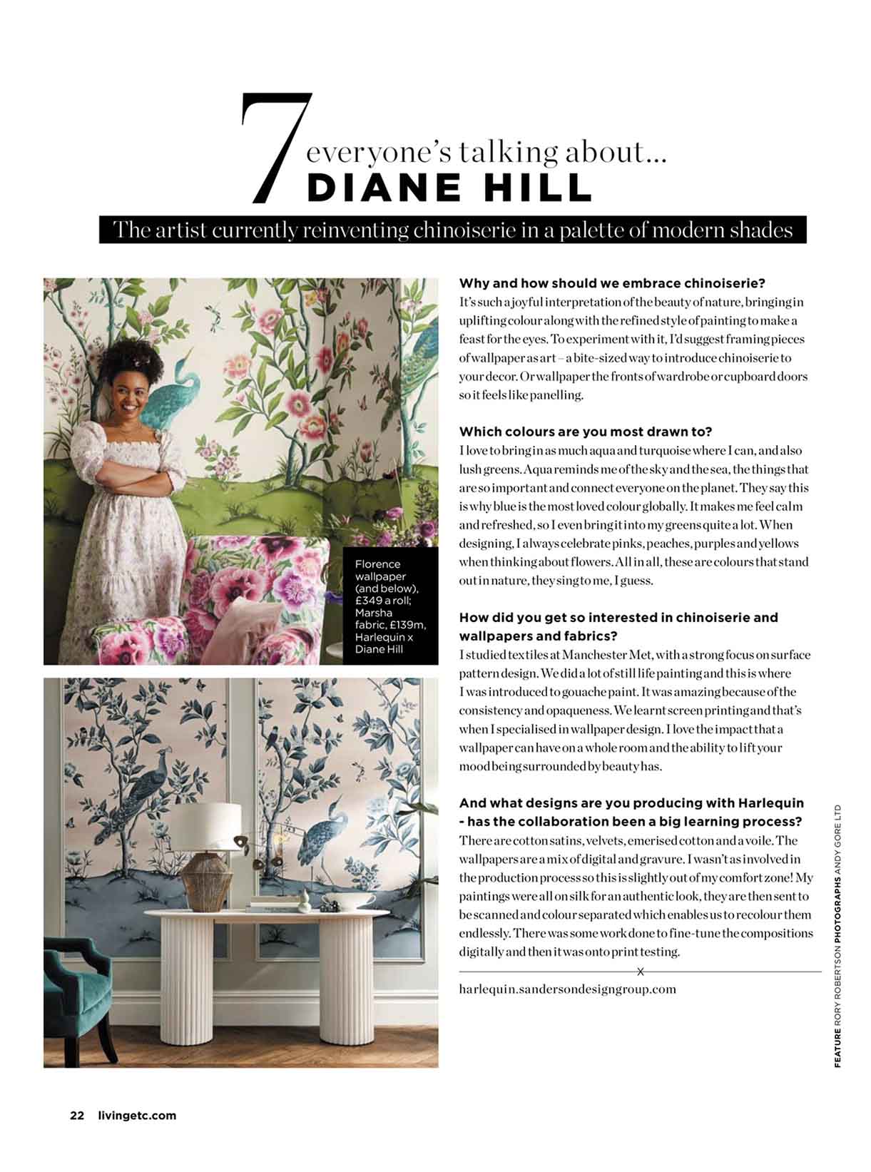 Living etc Diane Hill July 2020 magazine feature