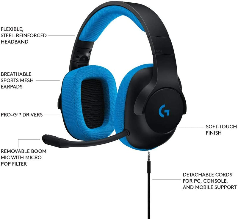 Logitech G233 Prodigy Gaming Headset for PC, PS4, Xbox One, Nintendo Switch