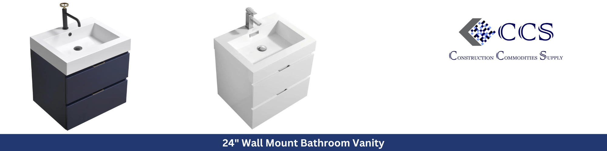24" Wall Mount Bathroom Vanity