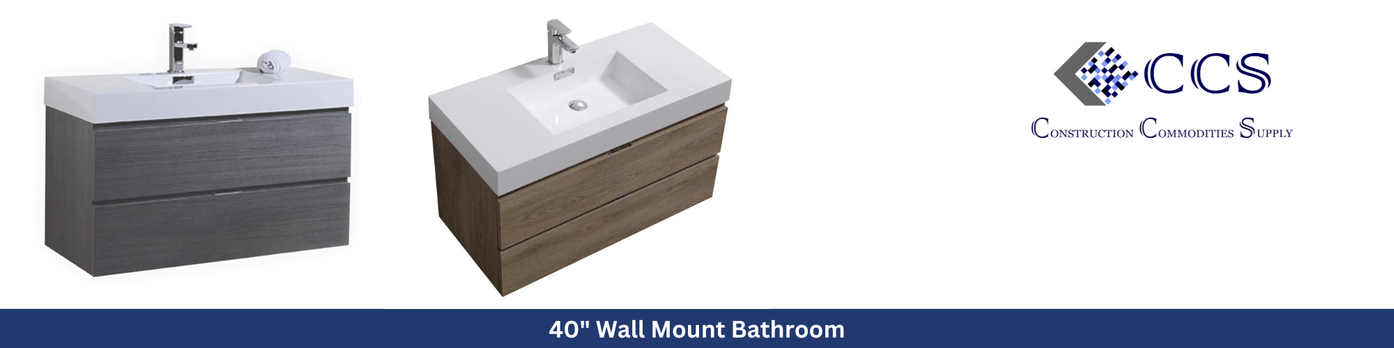 40" Wall Mount Bathroom Vanity