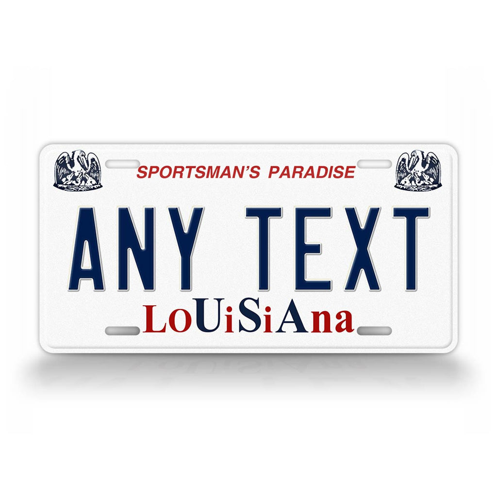  BRGiftShop Personalized Custom Name Metal Keychain Louisiana  State License Plate : Automotive