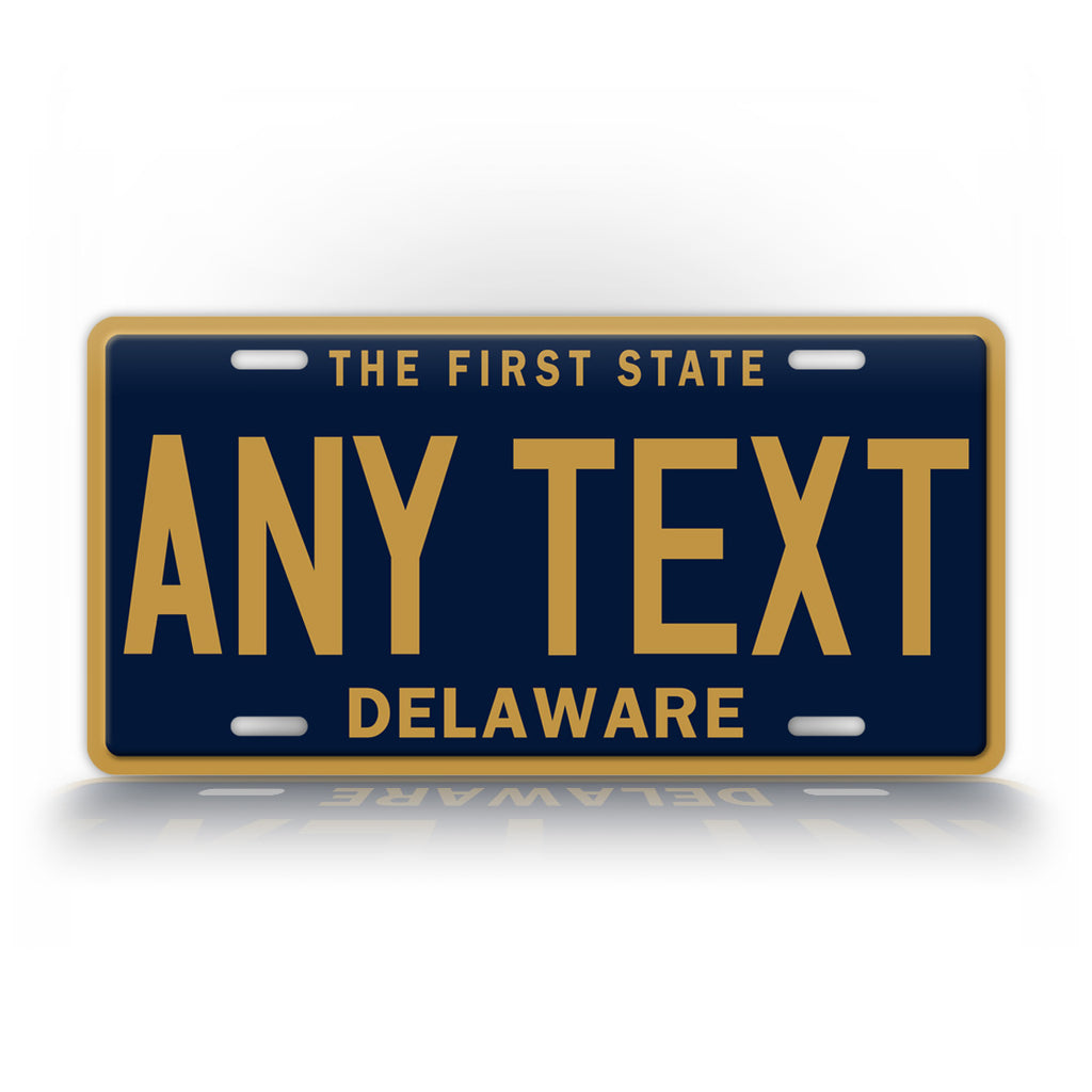 Personalized Delaware Black Reproduction License Plate – SignsAndTagsOnline