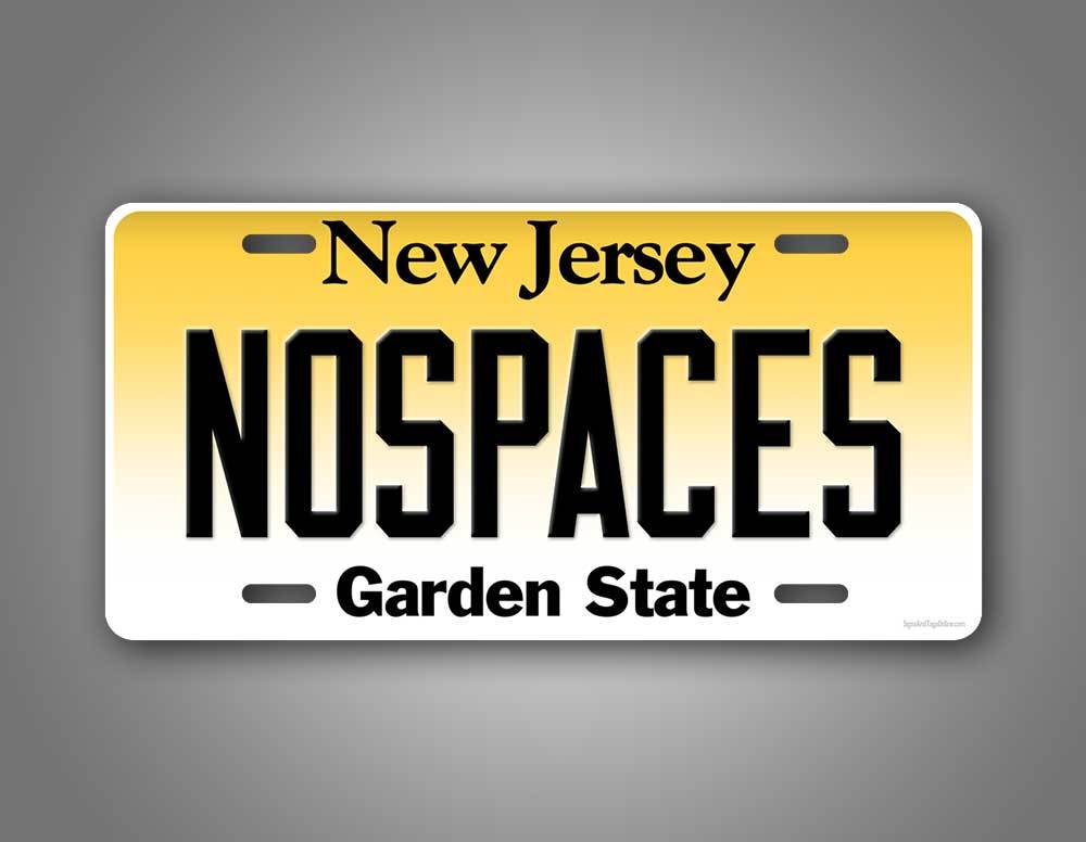 Personalized New Jersey Custom License Plate