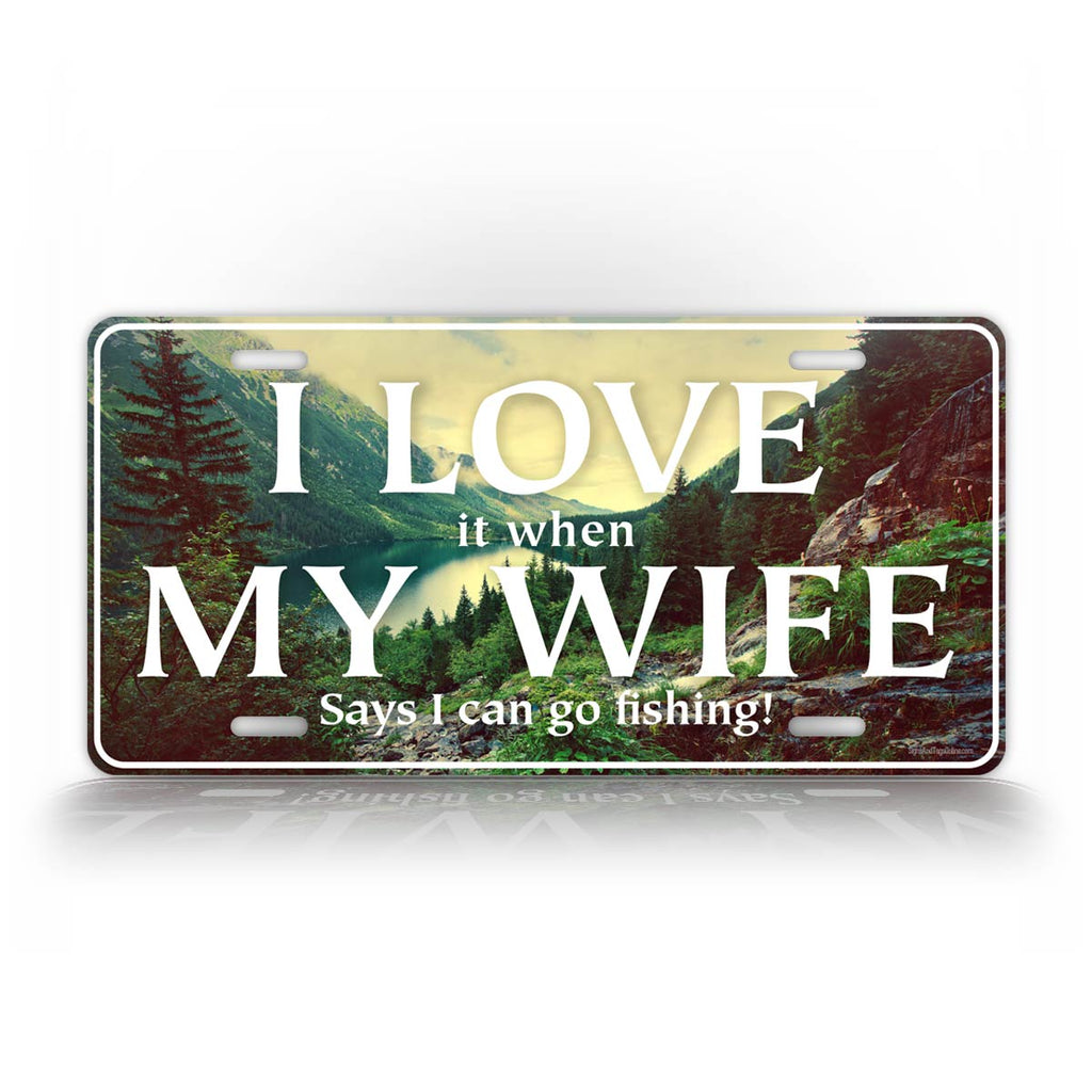 Lord Help Me Catch A Big Fish So I Wont Have to Lie Hilarious Gag Gift  License Plate Funny Fishing Auto Tag