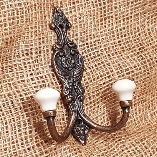 French Brass Heritage Wall Hook, Brass Wall Coat Hook