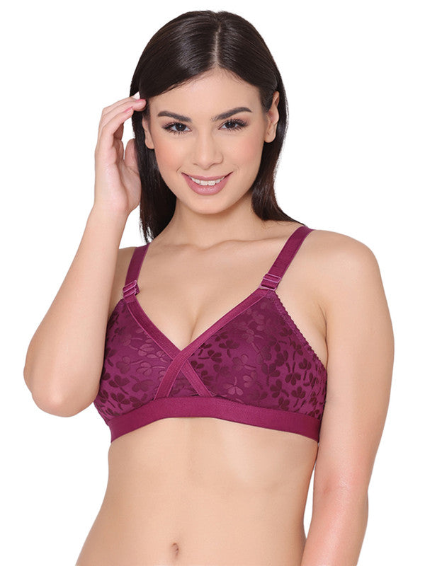 GermanyBpc Cotton Non-Padded Lace Trim Wired Full Coverage Bras