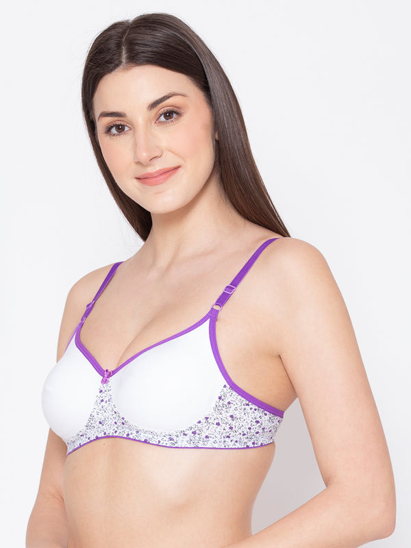 Buy Groversons Paris Beauty Women's Cotton Non Padded Non-Wired Push-up Bra  (CHANDERKIRAN_White_36) at