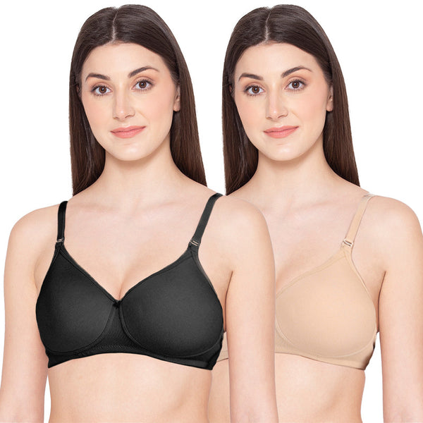 Groversons Paris Beauty Women's Pack of 2 Non-Padded, Non-Wired, Multi –  gsparisbeauty