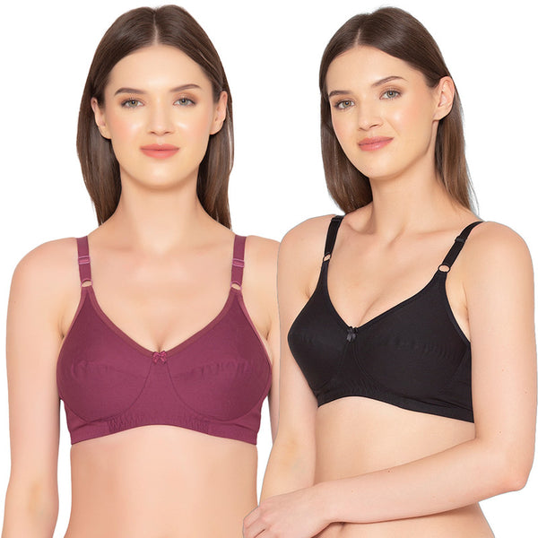 Buy Paris Beauty Women's Non-Padded Bra (Arpita-40_Pink Purple Blue_40B) at