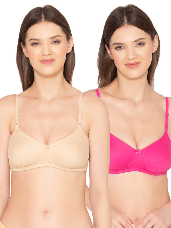 Women's Pack of 2 seamless Non-Padded, Non-Wired Bra (COMB10-HOT