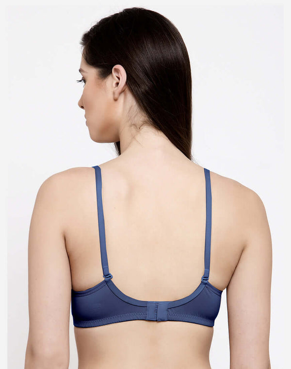 Buy Navy Blue Pad Non Wire Lace Bra from Next Luxembourg