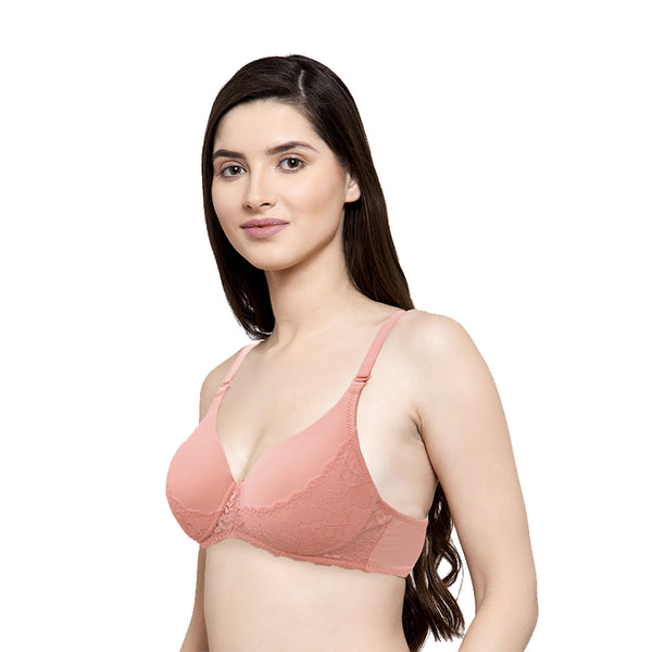 Lace Bra-Buy Non Wired Padded Wine Lace Bra Online in India – gsparisbeauty