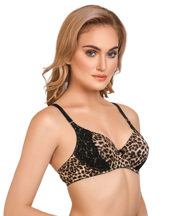 Padded Bra-Buy Black Premium Fancy Padded T Shirt Bra Online