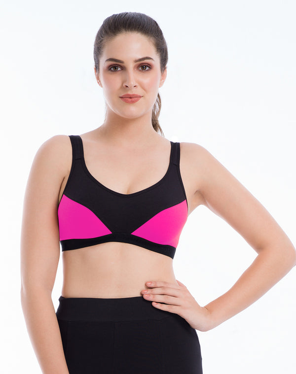 Sports Bra for Girls and Women |Full Coverage | Broad Strap | Non-Padded  |Nude (Pack of 2)