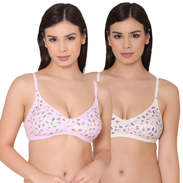 Buy Paris Beauty Women's Non-Padded Bra (Arpita-40_Pink Purple Blue_40B) at