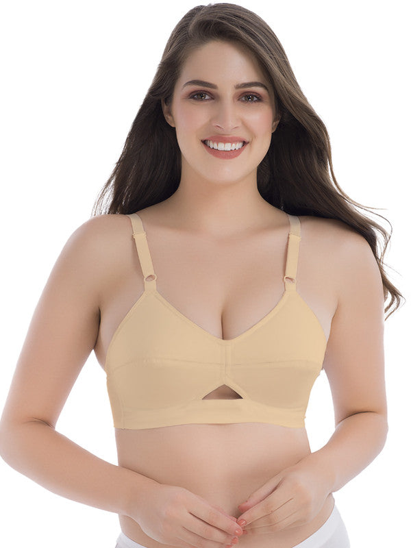 Buy France Beauty 100% Cotton Non-Padded White Bra-Round Stiched with Nylon  Belt/Strap. Colour:White/Cup Size:B(Pack of 5 Piece) at