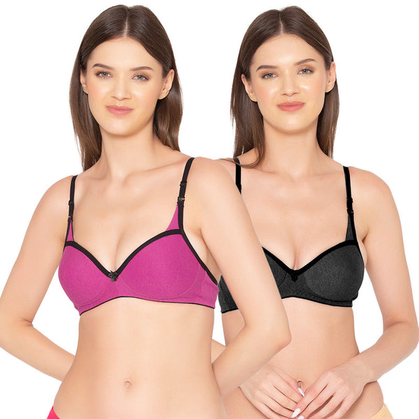 Premium Fancy Black & Nude Color Padded Bra - Pack of 2 – gsparisbeauty