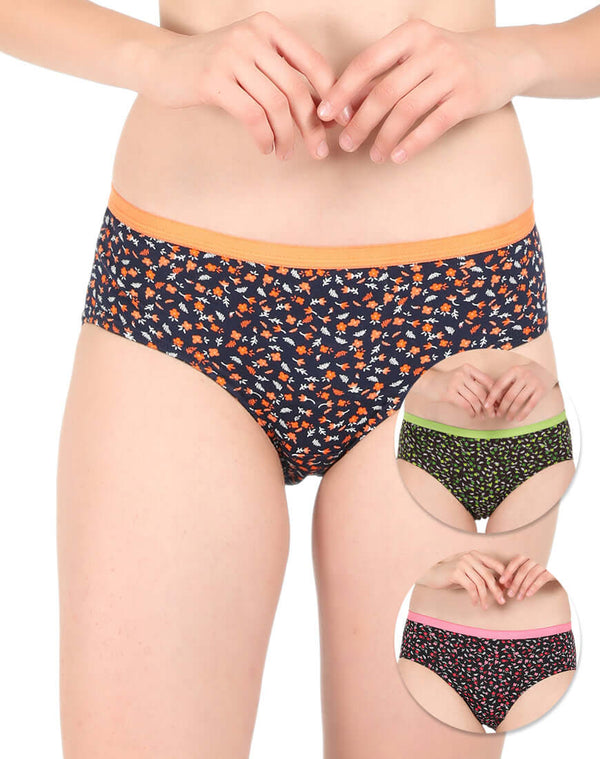 Buy Women Cotton Silk Hipster Multicolor Panties Combo -100% Cotton Pack of  3 Online In India At Discounted Prices