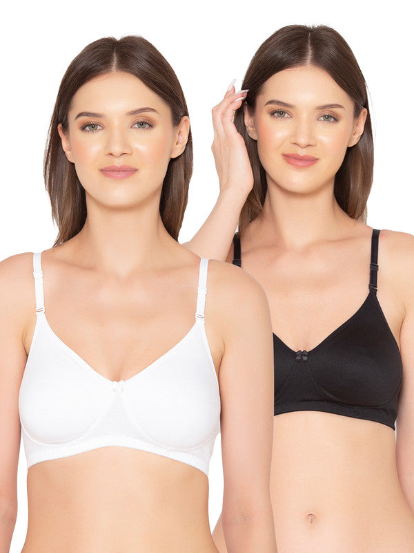 Buy Groversons Paris Beauty Women Sports Bra (36B_White) Pack of 2 at