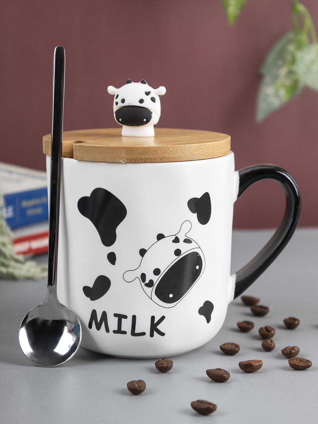 Set of funny cups for a coffee with milk in the shape of a coffee pot