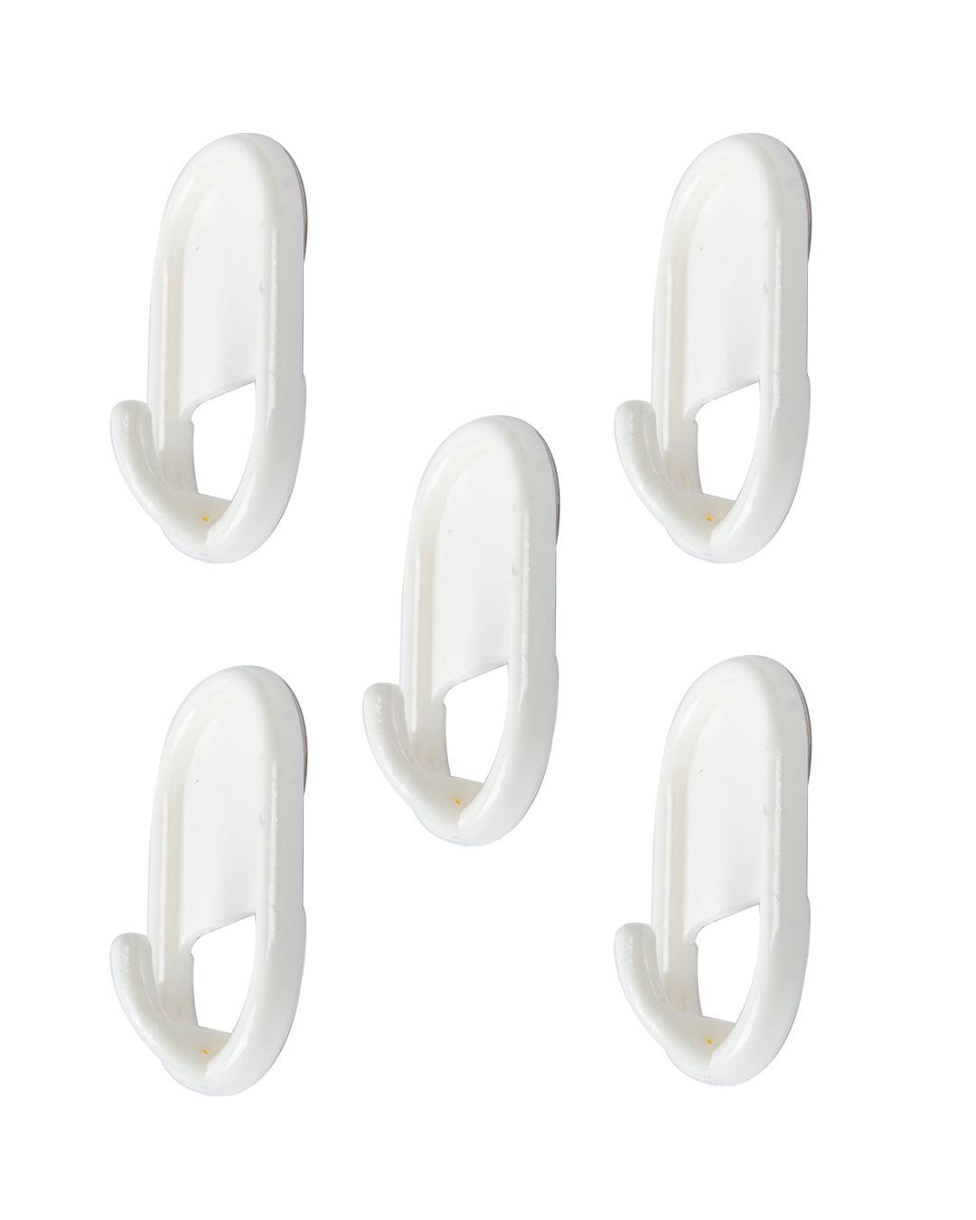 Buy Self Adhesive Hooks, 3 Small & 3 Big, White, Plastic at the best price  on Tuesday, April 16, 2024 at 7:17 pm +0530 with latest offers in India.  Get Free Shipping
