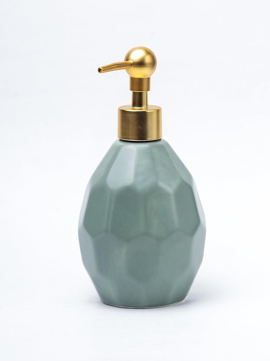 Wenko Badi Ceramic Soap Dispenser Dark Green 25201100 - Bathroom Trends