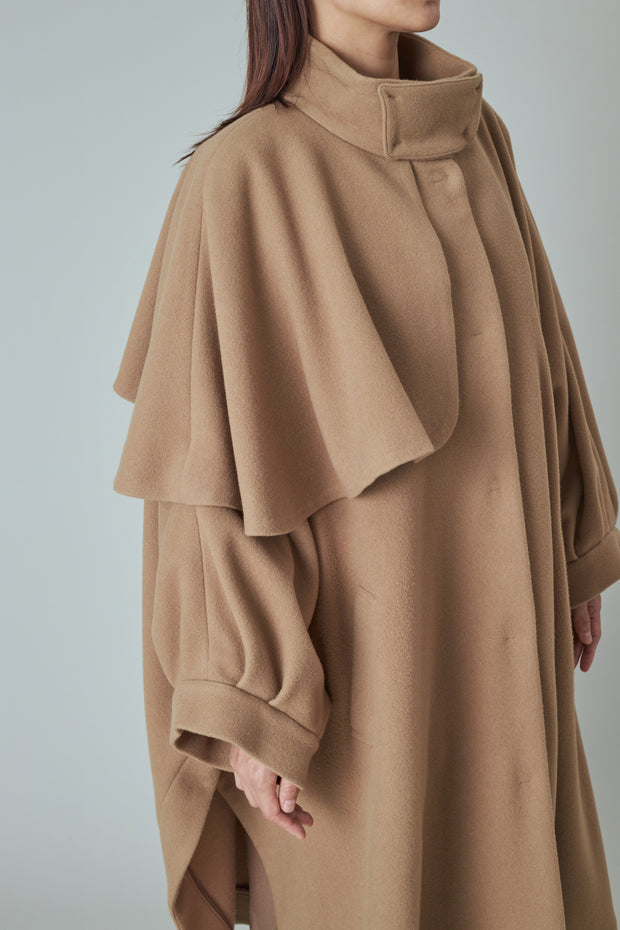 LIDNM Super 140s SHAWL COLLAR CAPE COAT オンラインストア安い