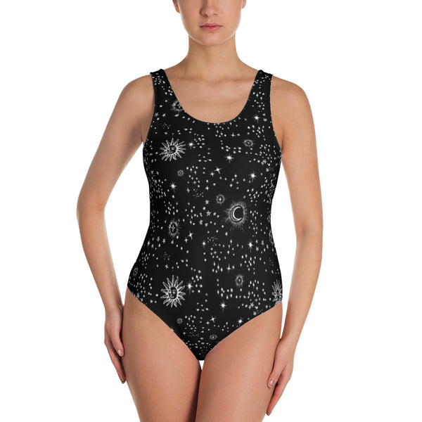 Celestial Sky One-Piece Swimsuit Size XS to 3XL
