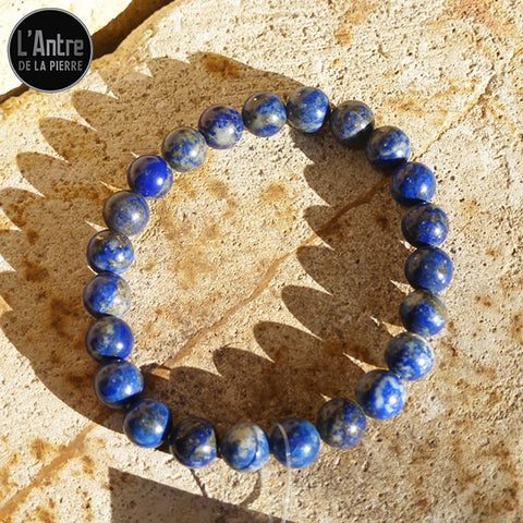 Bracelet élastique breloques arbre de vie en perles de lapis lazuli