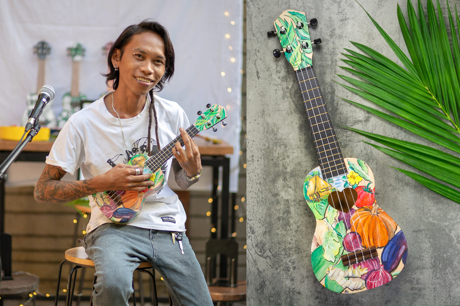 Dumaguete Philippines artist collaboration ukulele drawing exhibition LCP support 