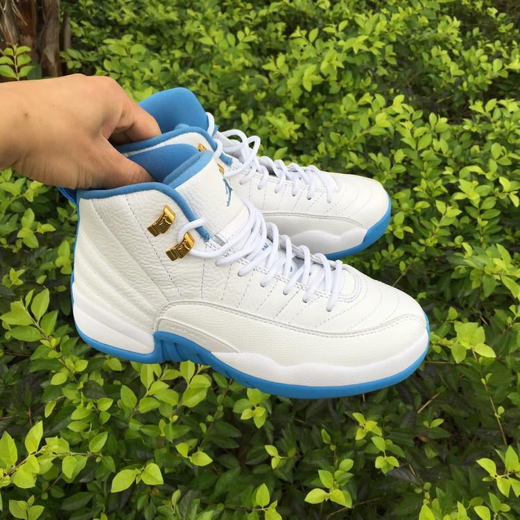 Air Jordan 12 GS 隆掳University Blue隆卤 AJ12 Women Men Basketball Shoes