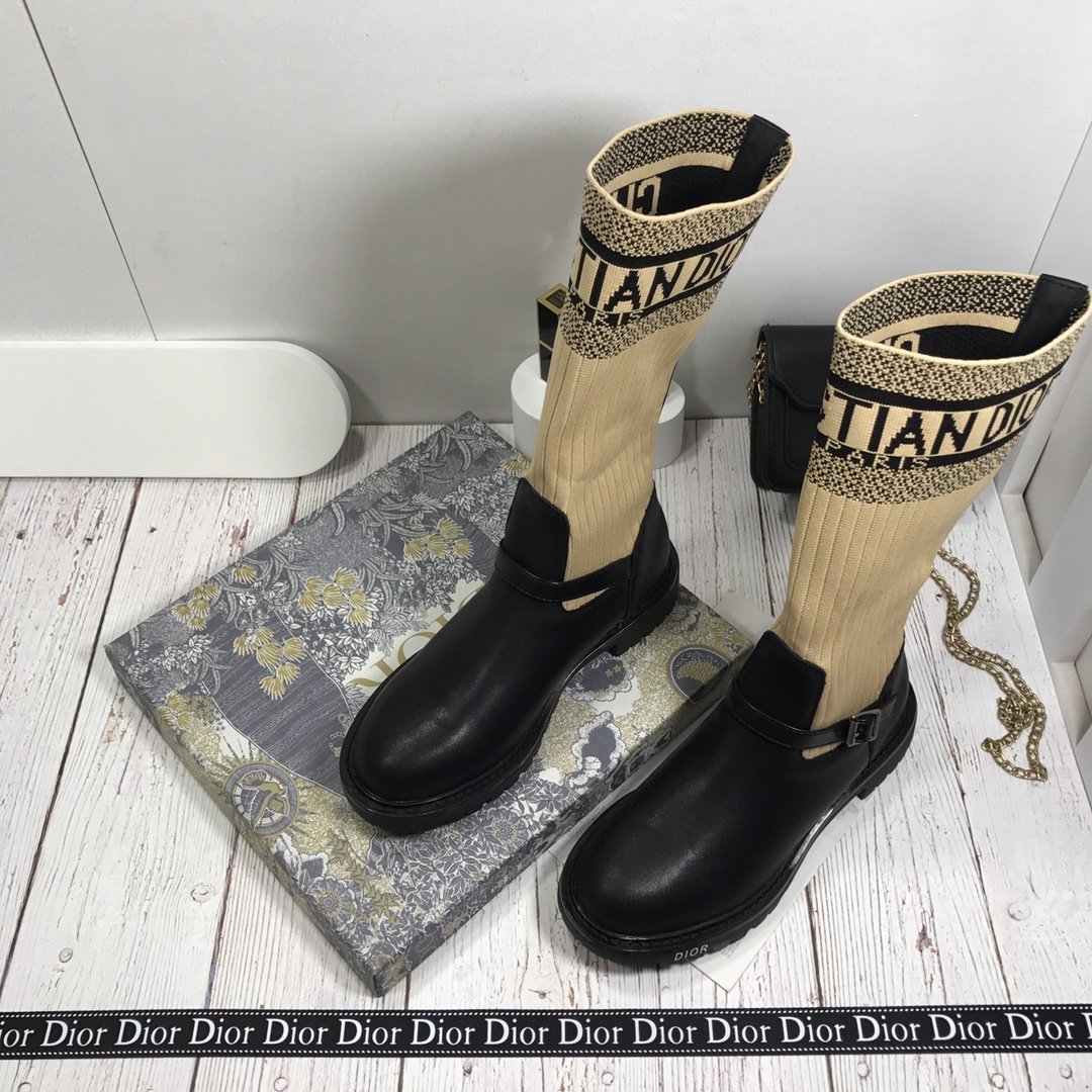 Dior fashion socks and boots-1
