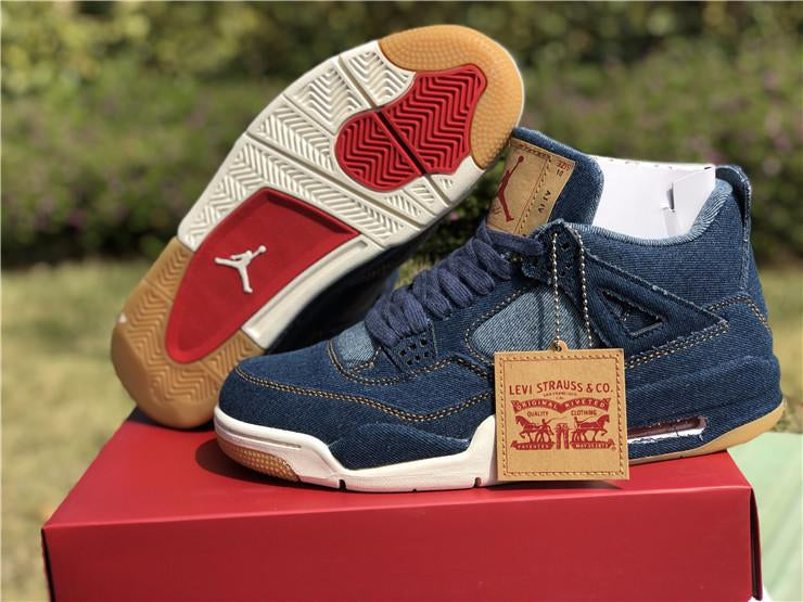 Levis x Air Jordan 4 Navy