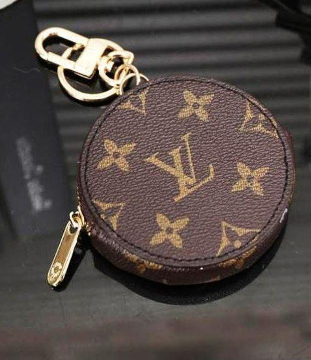 LV Louis Vuitton round small bag leather key case car key wallet